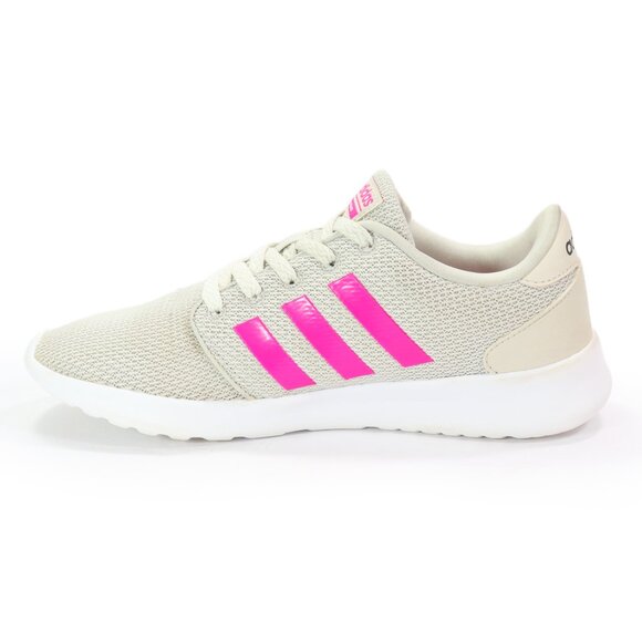 adidas Women's Cloudfoam QT Racer Running Shoe Raw White Pink Athletic Sneaker 9 - Picture 4 of 8
